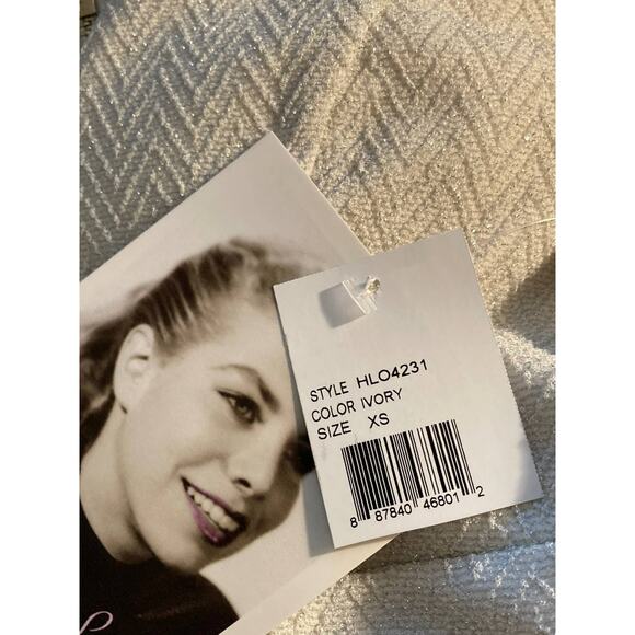 Love Nickie Lew Junior Glitter Scallop Lace Back Dress XS/Extra Small Ivory NWT - Picture 6 of 8